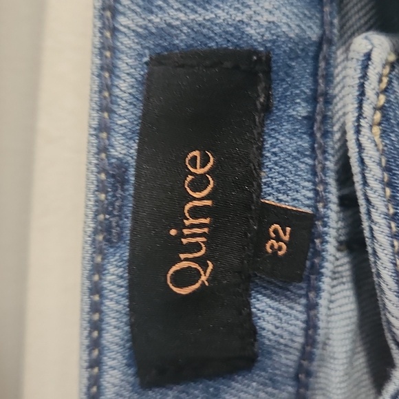 Quince Light Blue Flare & Wide Leg Jeans - Picture 4 of 12